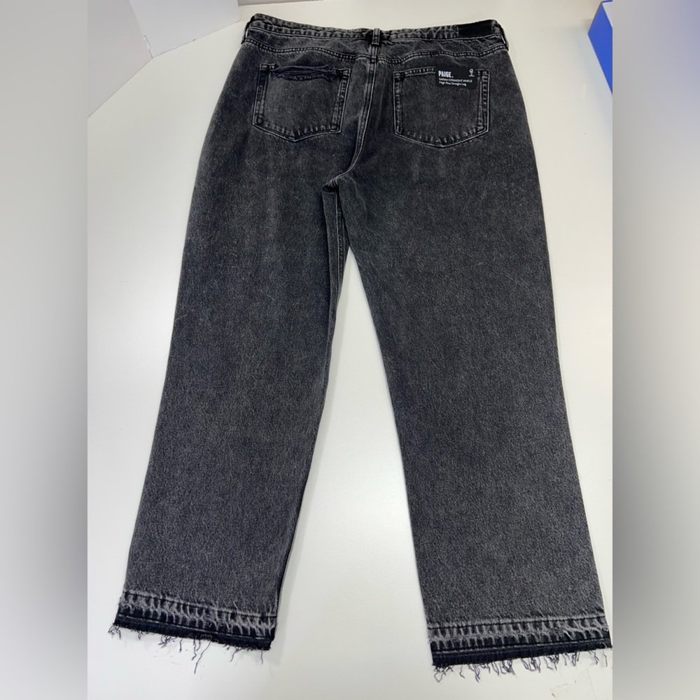 Paige Denim Sarah Straight Ankle Jeans Undone Hem Priscilla Deconstructed NWT - Picture 4 of 16